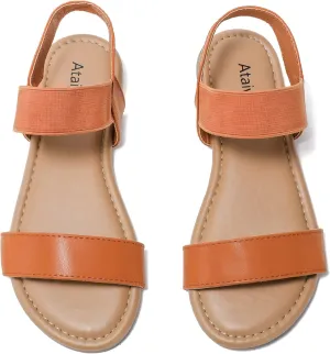 Ataiwee Women's Flat Slide Sandals - Fashionable Braided Elegant Cross Strap Flat Summer Sandals.