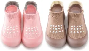Baby Non Slip Socks Shoes Toddler Girls Boys First Walking Shoes Infant Indoor Floor Slipper Sneakers 2 Pairs