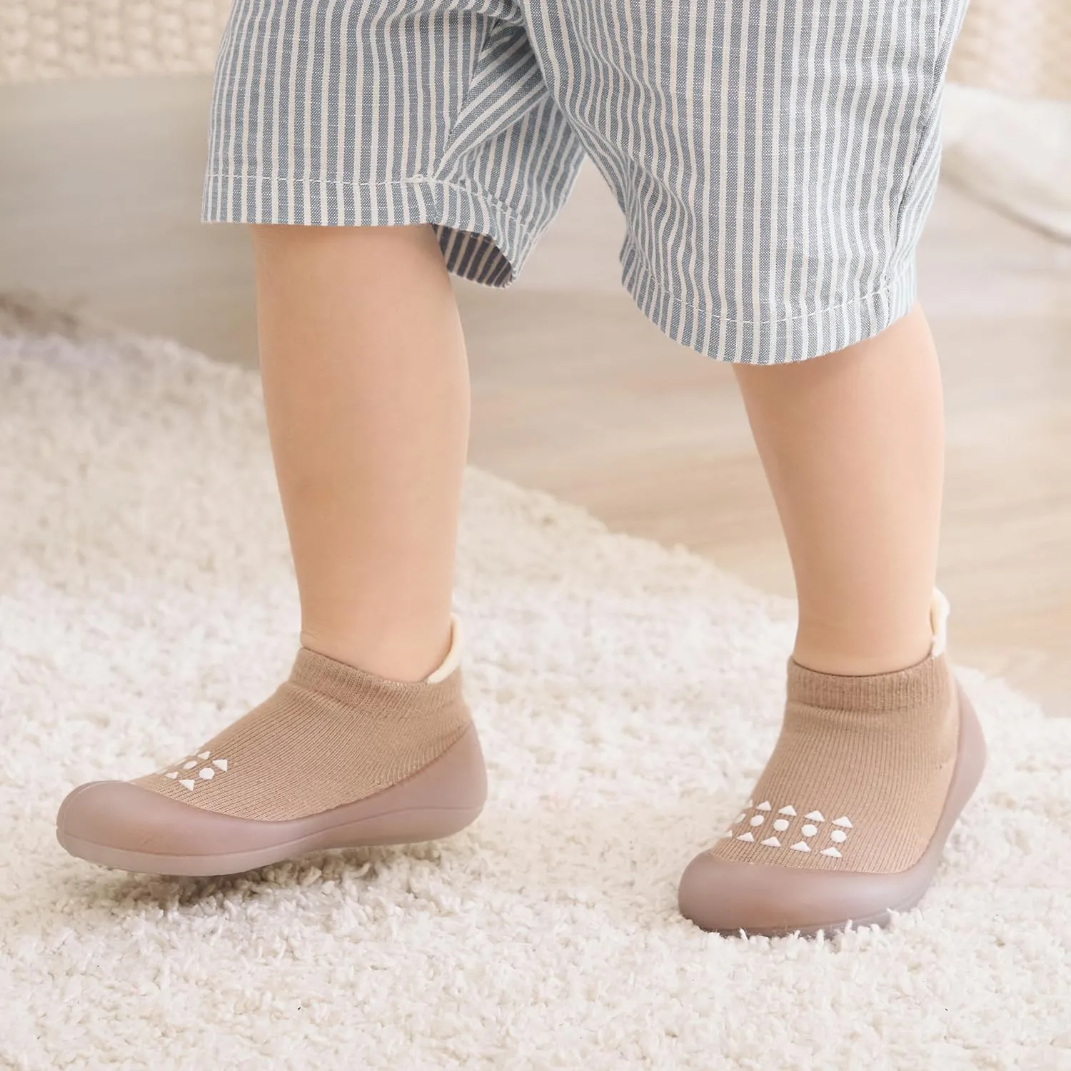 Baby Sock Shoes Baby Walking Shoes Infant Non-Slip Breathable Slippers with Soft Rubber Sole Baby Boys Girls Sneakers