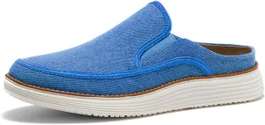 Backless Slip On Casual Mens Fashion Open Back Loafers Outdoor Slippers Canvas House Indoor Non-Slip Shoes