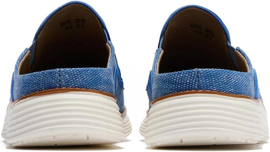 Backless Slip On Casual Mens Fashion Open Back Loafers Outdoor Slippers Canvas House Indoor Non-Slip Shoes
