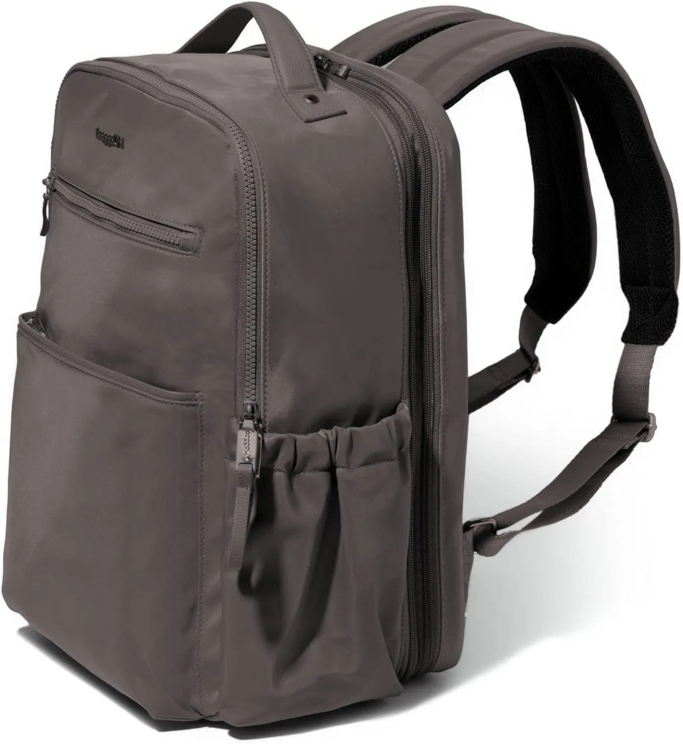 Baggallini Tribeca Expandable Laptop Backpack - 15"x11" Lightweight Work Travel Bag w/Luggage Sleeve & RFID
