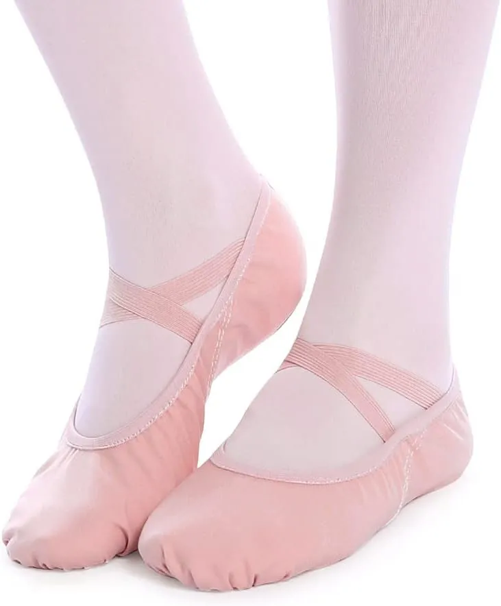 Ballet Slipper Dance Shoes for Women & Girls - Canvas Ballet Shoes for Yoga