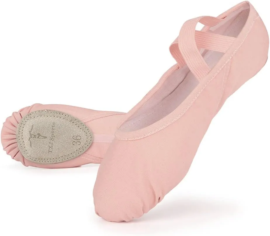 Ballet Slipper Dance Shoes for Women & Girls - Canvas Ballet Shoes for Yoga