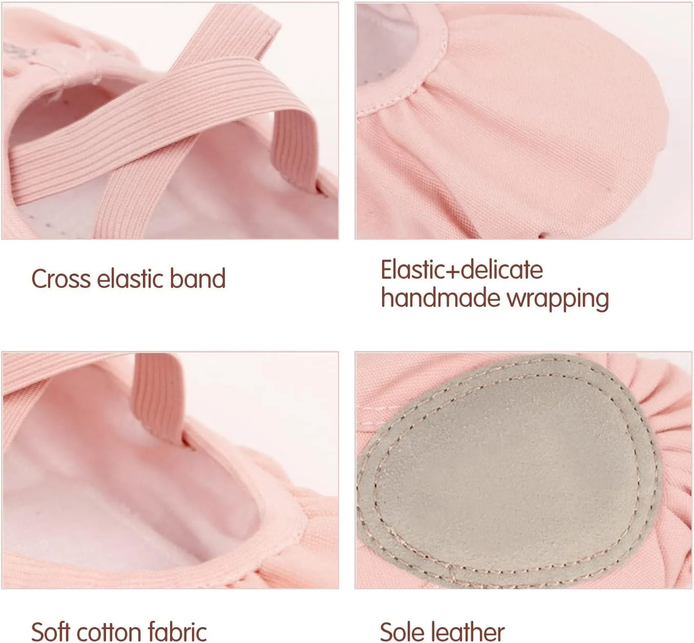 Ballet Slipper Dance Shoes for Women & Girls - Canvas Ballet Shoes for Yoga