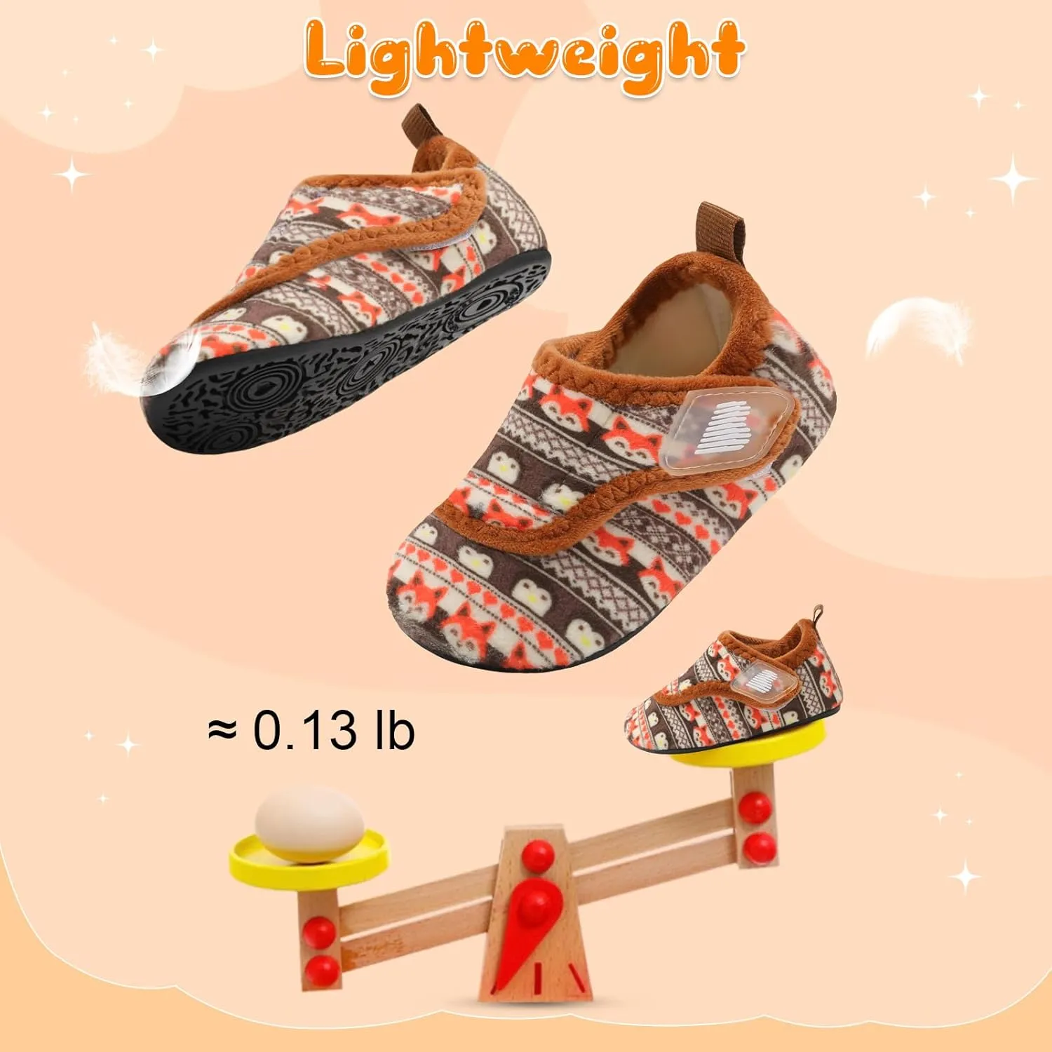 BARERUN Toddler Slippers Boys Girls House Shoes Warm Kids Slippers With Non-Slip Rubber Sole Fuzzy Cozy Walking Shoes Indoor/Outdoor