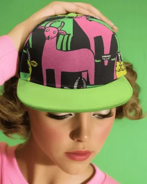 Baseball Cap With Flat Brim - Goat