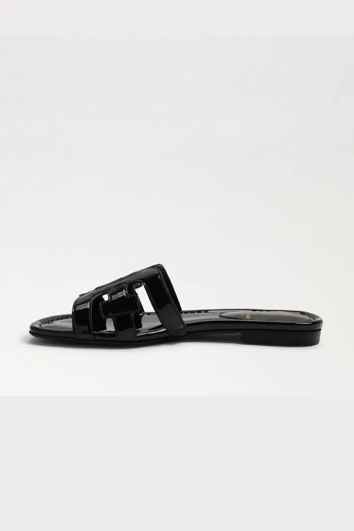 Bay Slide Sandal - Black Patent