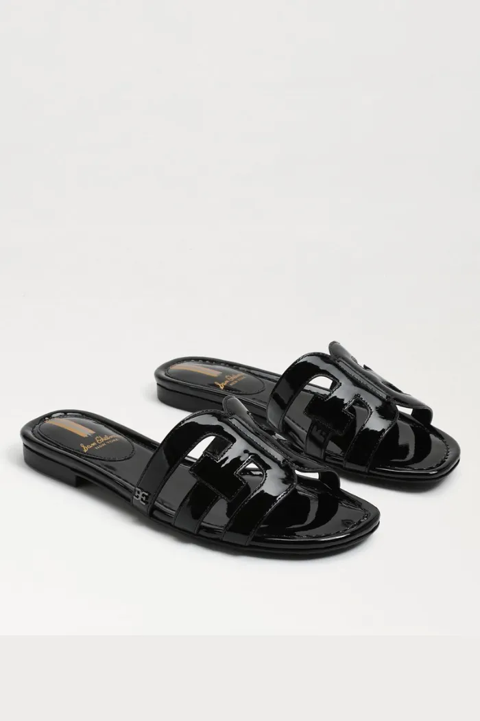 Bay Slide Sandal - Black Patent