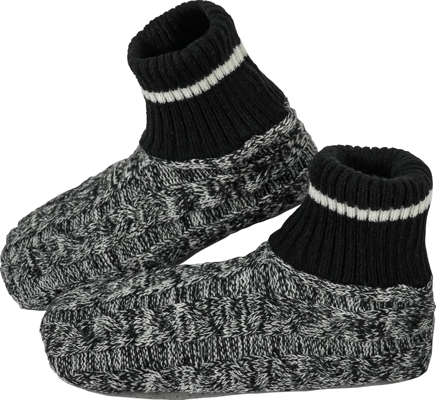 BenSorts Men Fuzzy Slipper Socks with Grippers Non Slip Indoor House Socks Christmas Gifts