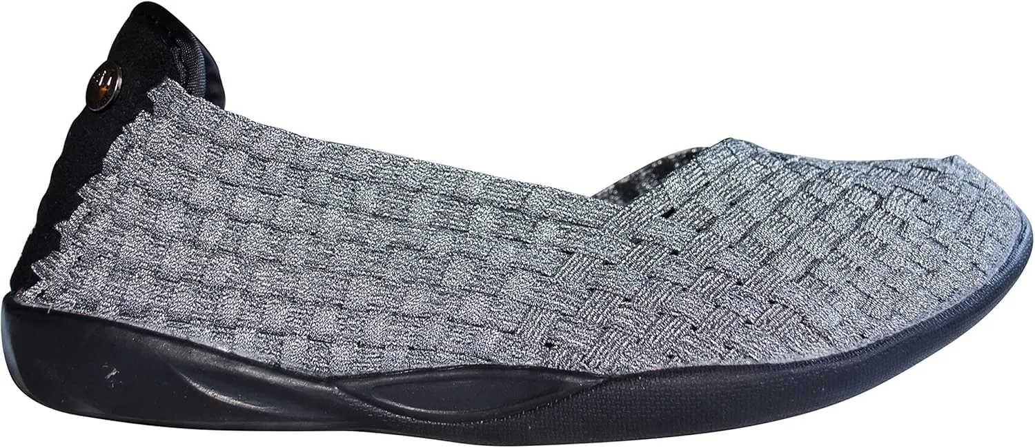 Bernie Mev Catwalk Women's Flat Shoes (40 EU, Pewter, Numeric_9)