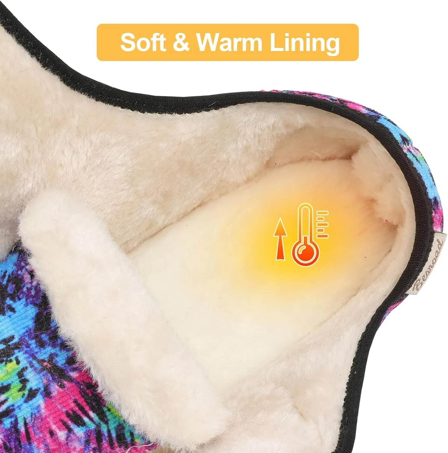 Besroad Womens Furry Memory Foam House Slippers Wide Diabetic Shoes Adjustable Bedroom Slippers Arthritis Edema Swollen House Shoes Indoor Outdoor