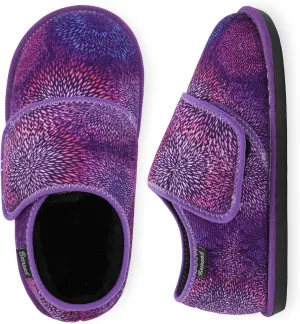 Besroad Womens Furry Memory Foam House Slippers Wide Diabetic Shoes Adjustable Bedroom Slippers Arthritis Edema Swollen House Shoes Indoor Outdoor