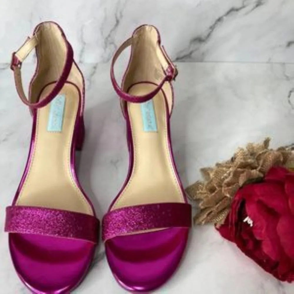 Betsey Johnson Pink Miri Evening Sandals 7.5