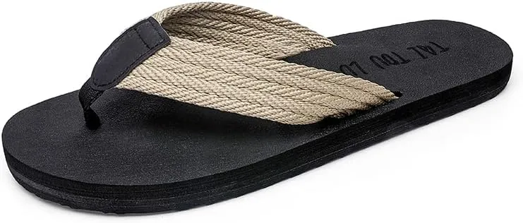 Big Size Men's Flat Flip Flops,Slippers,Mesh Upper,Summer Beach Shoes,Lightweight Comfort Indoor Outdoor