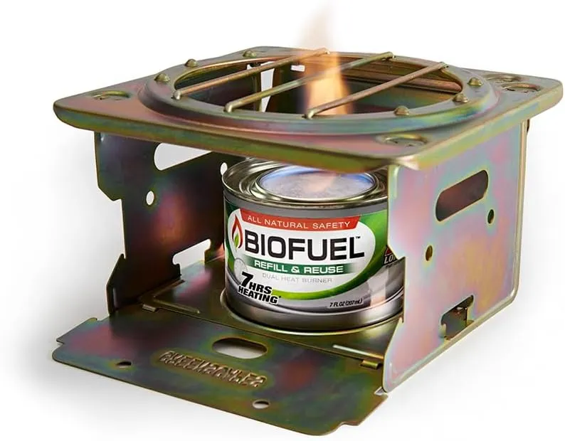 BioFuel Flat Foldable Camping Stove – 2 Pack | Stove for Backpacking, Survival Kits, Emergency Preparedness, and Outdoor Cooking