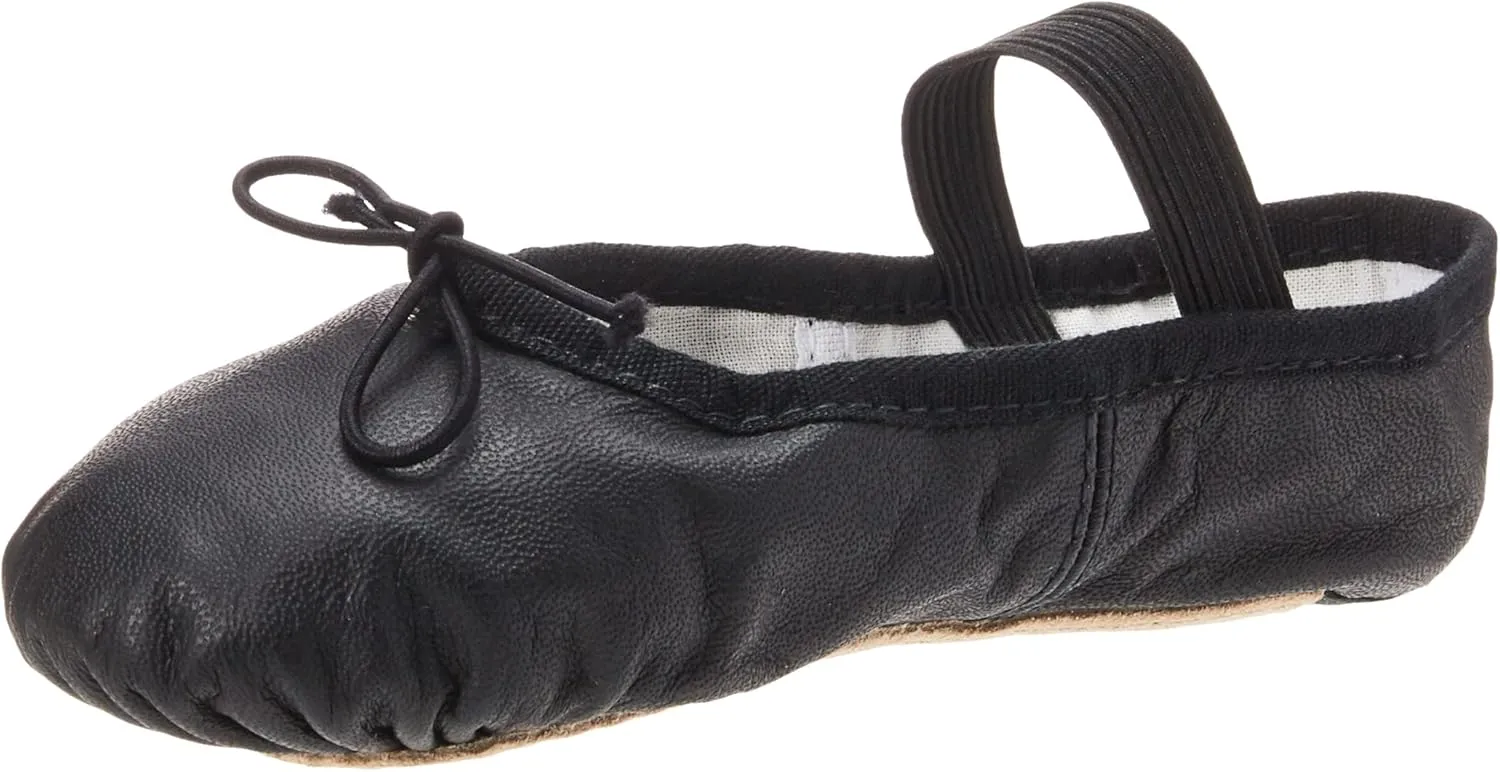 Bloch Dance Girl's Dansoft Full Sole Leather Ballet Slipper/Shoe, Black, 11 X-Narrow Little Kid