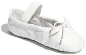 Bloch Dance Girl's Dansoft Full Sole Leather Ballet Slipper/Shoe, White, 10.5 Narrow Little Kid