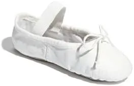 Bloch Dance Girl's Dansoft Full Sole Leather Ballet Slipper/Shoe, White, 10.5 Narrow Little Kid