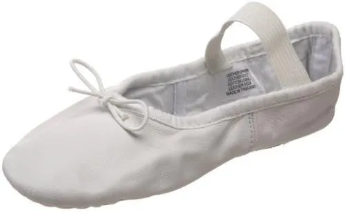 Bloch Dance Girl's Dansoft Full Sole Leather Ballet Slipper/Shoe, White, 11.5 X-Narrow Little Kid