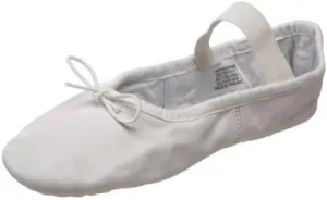 Bloch Girl's Dance Dansoft Full Sole Leather Ballet Slipper/Shoe, White, 1 X-Narrow Little Kid