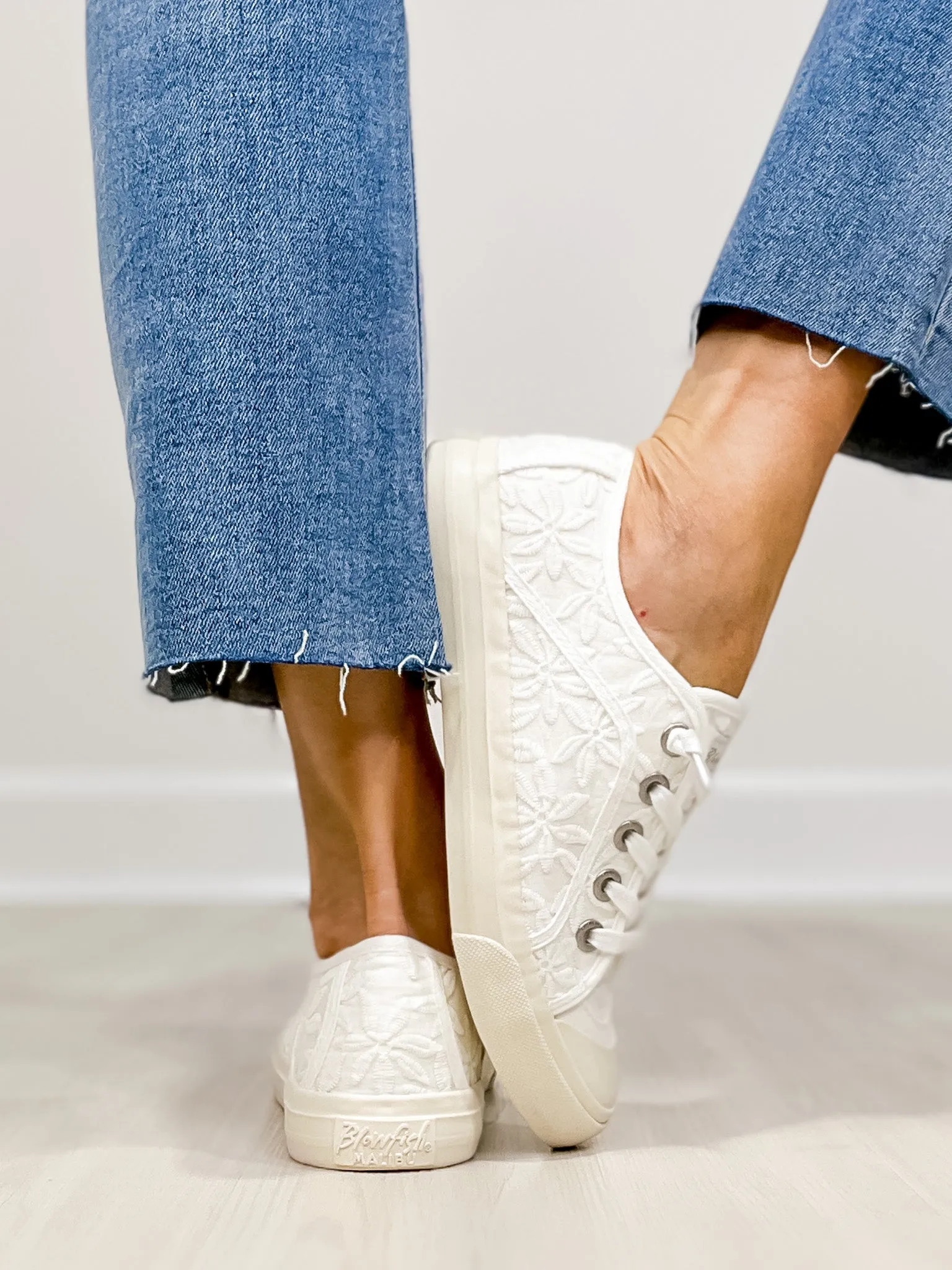 Blowfish Mystical Slip On Sneaker in White Mesh