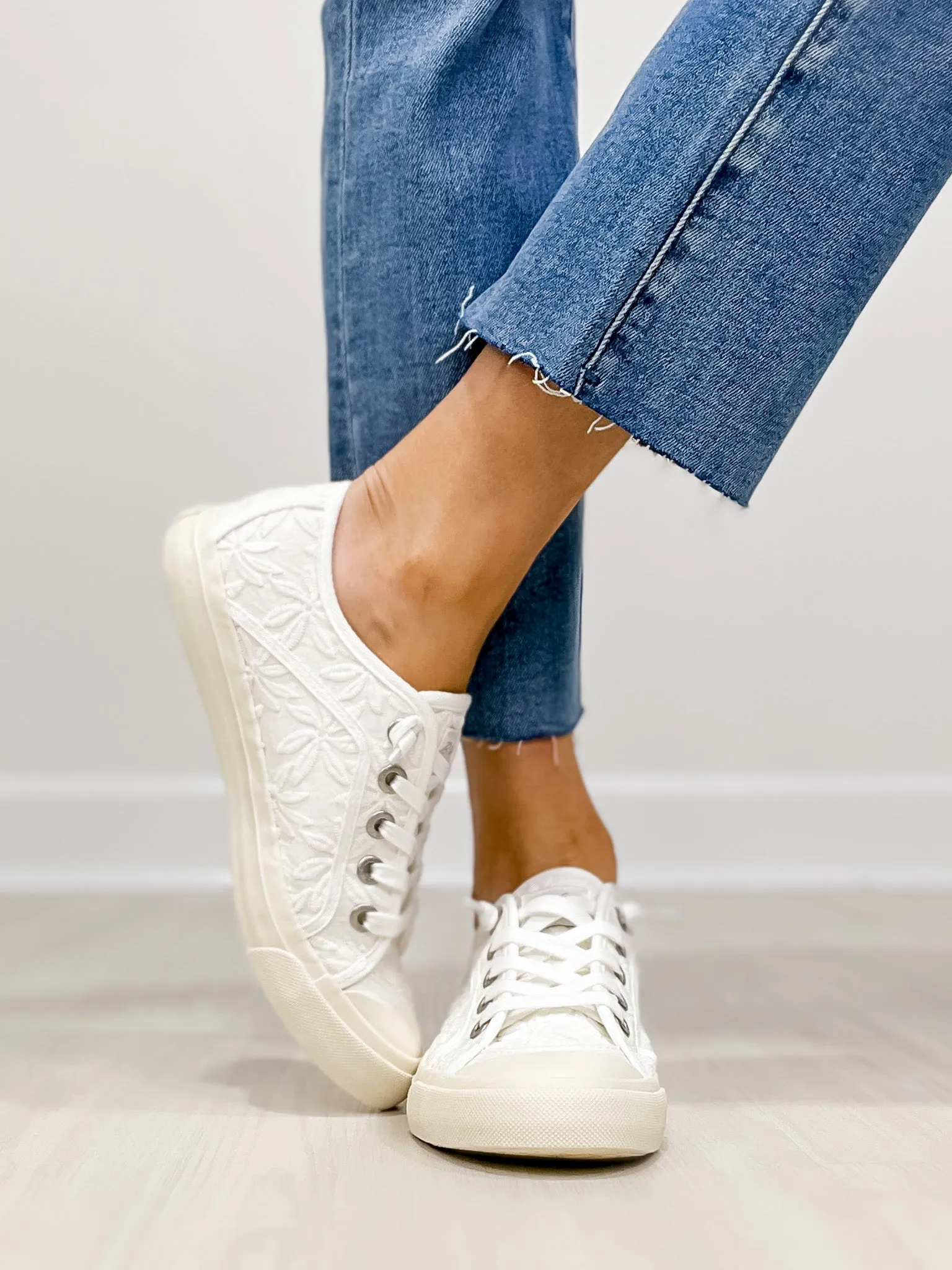 Blowfish Mystical Slip On Sneaker in White Mesh