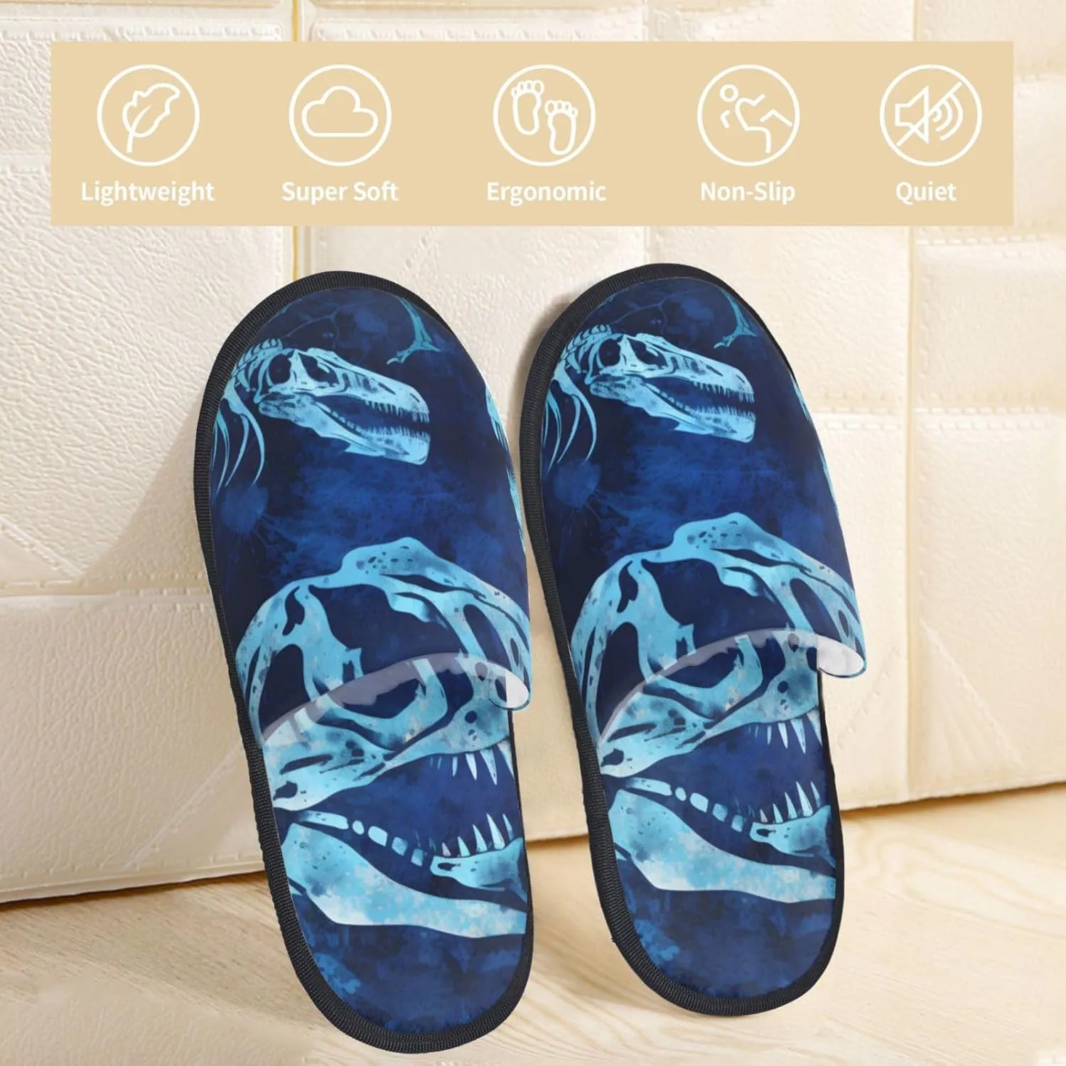 Blue Purple Nebula Slipper Fluffy House Slipper Cozy Fluffy Slipper for Home Office Travel Hotel