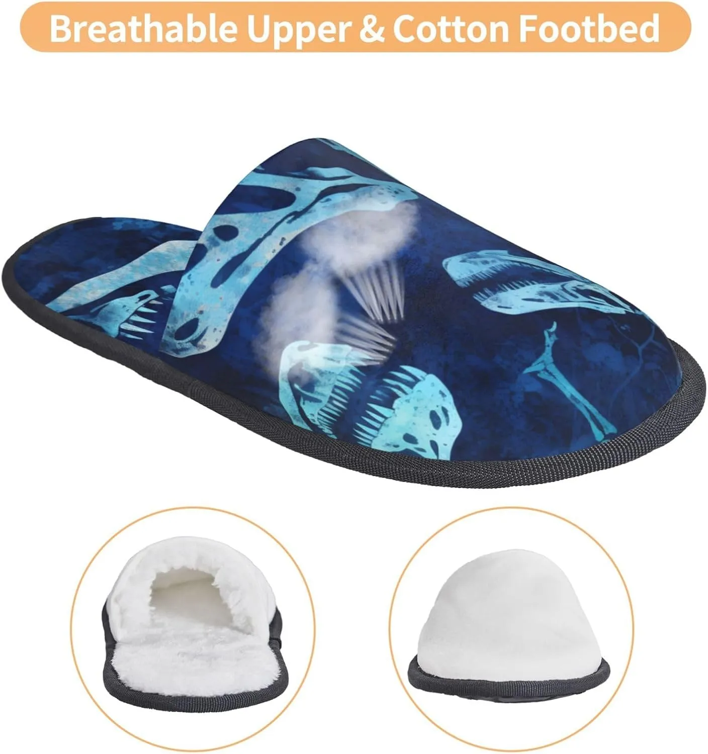 Blue Purple Nebula Slipper Fluffy House Slipper Cozy Fluffy Slipper for Home Office Travel Hotel