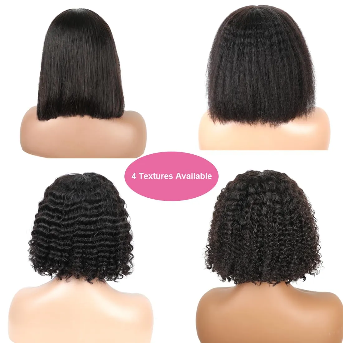 BLY 6x4 HD Lace Glueless Bob Wig Classic Silky Straight Human Hair Ready to Wear and Go Short Bob Lace Pre Cut for Women Pre Plucked Natural Black Color Hair 12 Inch