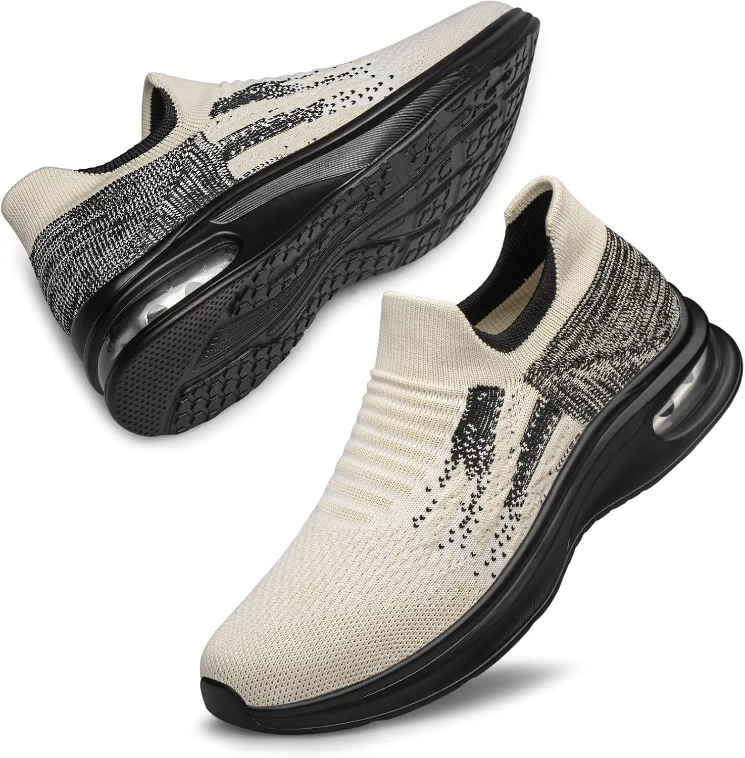 BNR Mens Flat Shoes Barefoot Sock Sneakers Casual Lightweight Comfortable Air Cushion Support