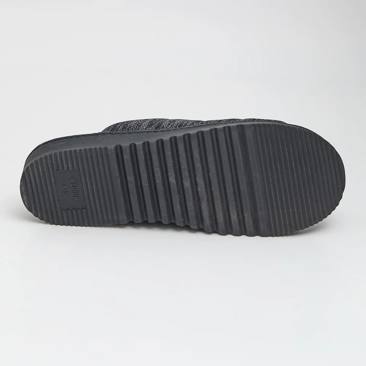 BORN Adjustable Quilted Puffer Scuff Slippers for Men, Adjustable Mens Slippers with Treaded Sole, Gifts for Him