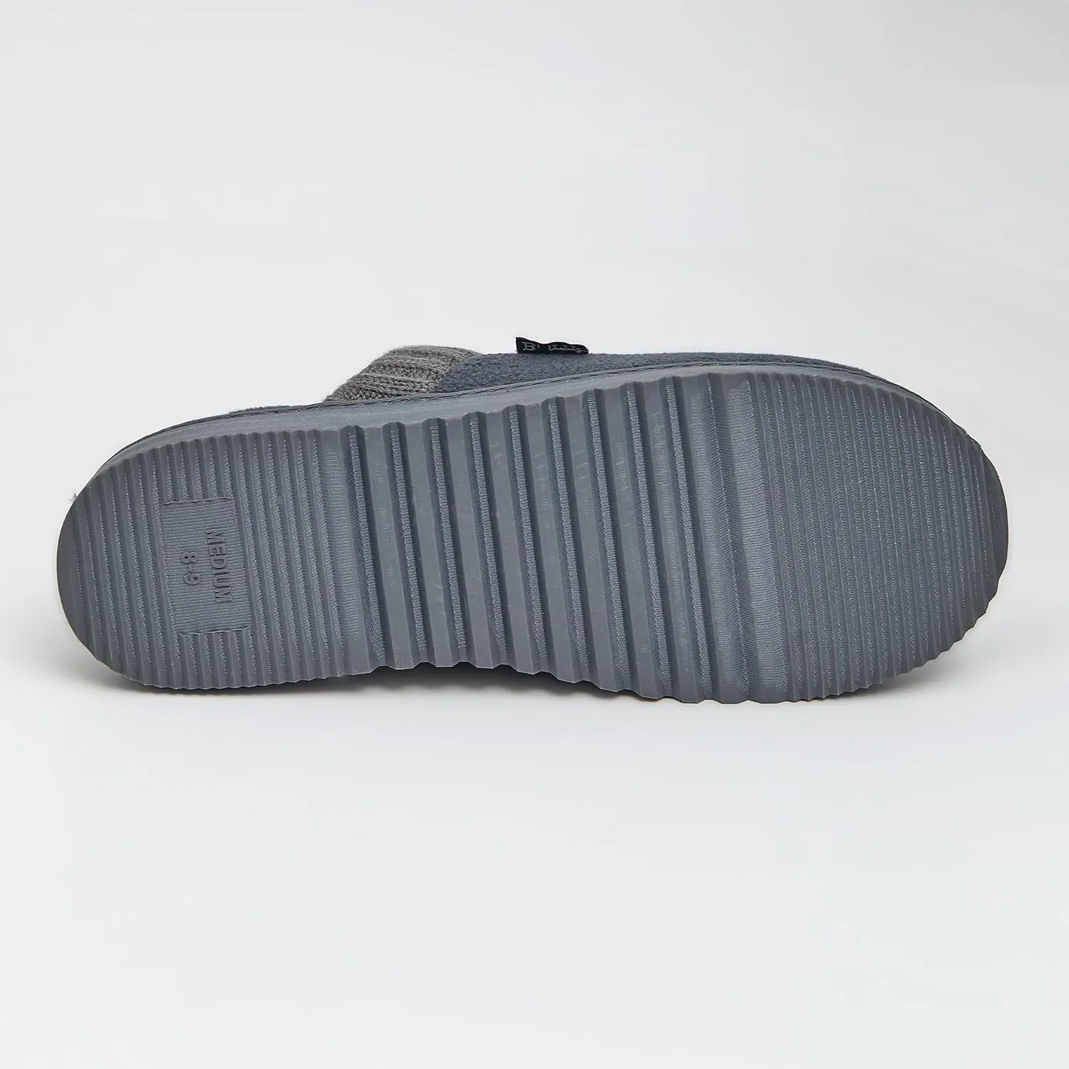 BORN Multi Fabrication Scuff Slippers for Men, Mens Slippers Indoor Fleece-Lined, Gifts for Him