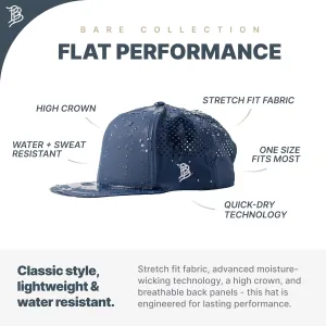 Branded Bills New Jersey Stealth PVC Flat Performance, Snapback Closure, Lightweight, Comfortable Baseball Cap