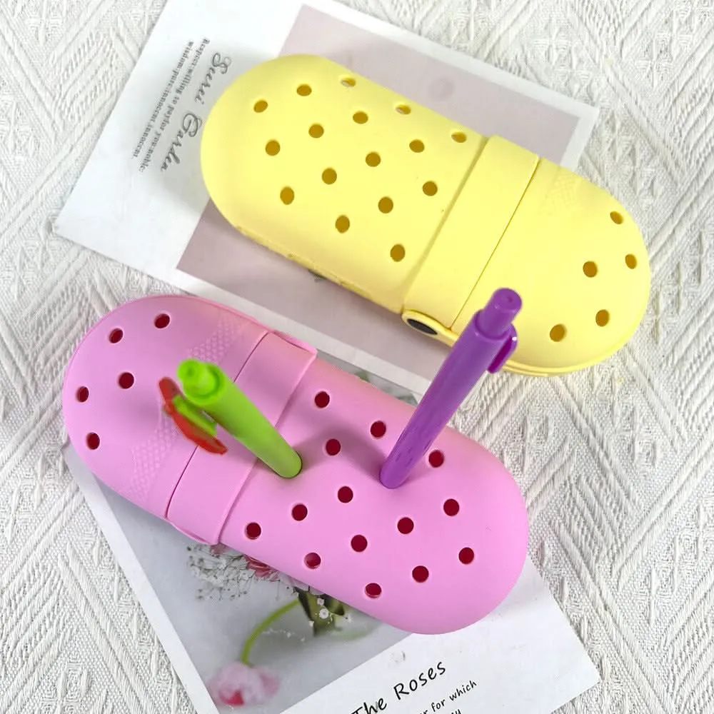 Breathable Silicone Slipper Pencil Case
