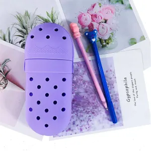 Breathable Silicone Slipper Pencil Case