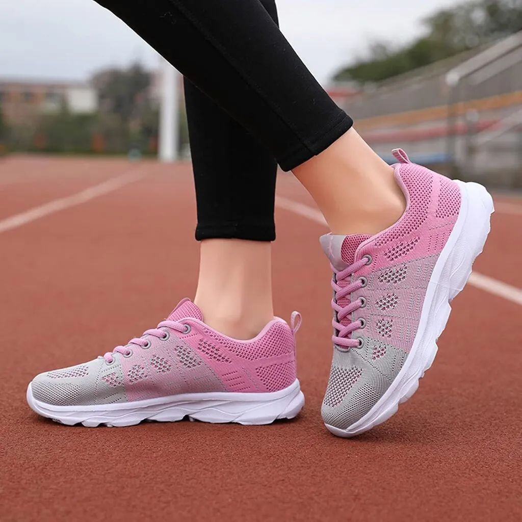 Breathable Women's Flat Mesh Sneakers - 2021 Style