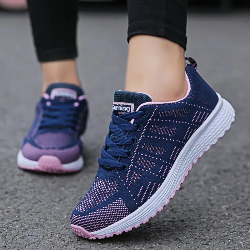 Breathable Women's Flat Mesh Sneakers - 2021 Style