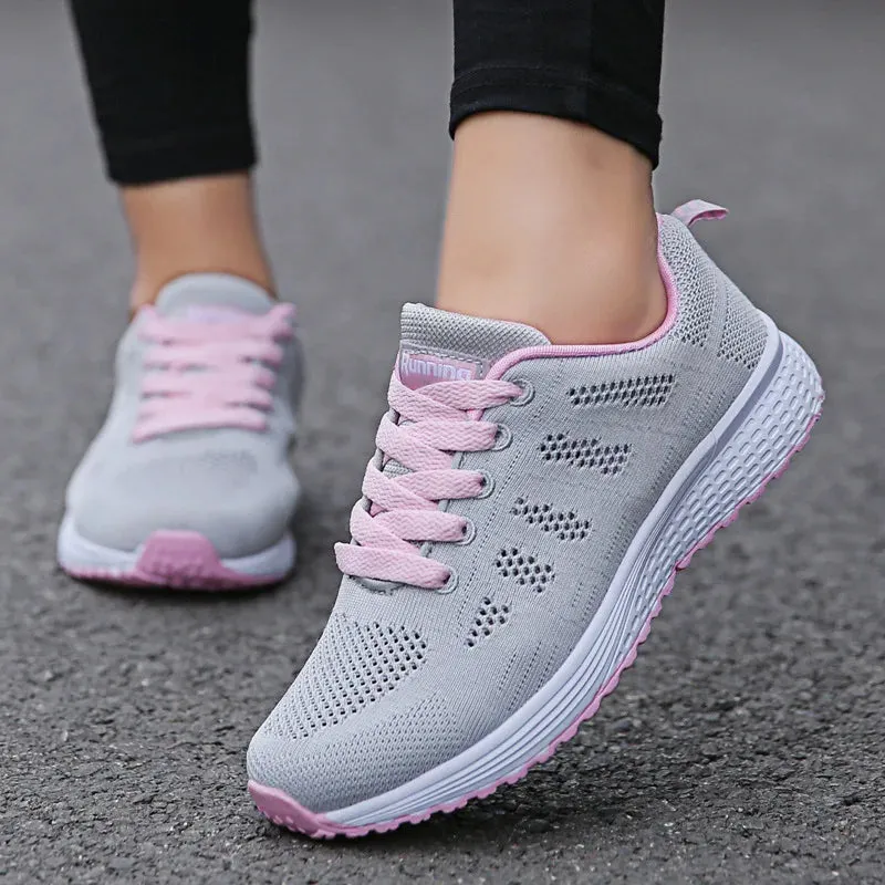 Breathable Women's Flat Mesh Sneakers - 2021 Style