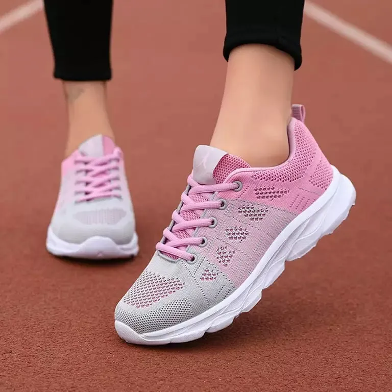 Breathable Women's Flat Mesh Sneakers - 2021 Style