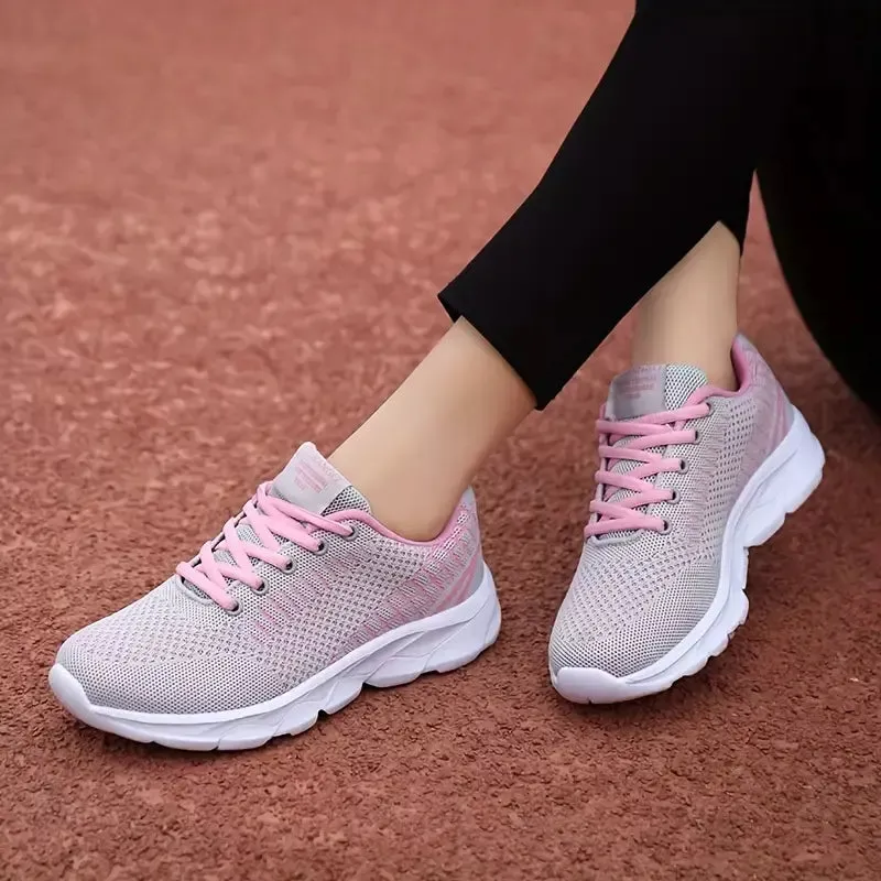 Breathable Women's Flat Mesh Sneakers - 2021 Style