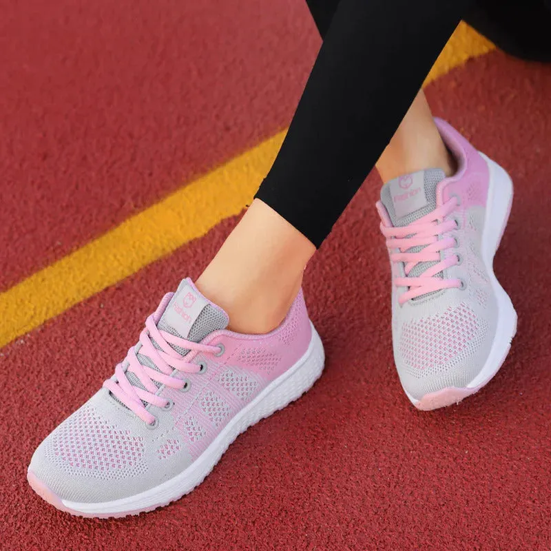 Breathable Women's Flat Mesh Sneakers - 2021 Style