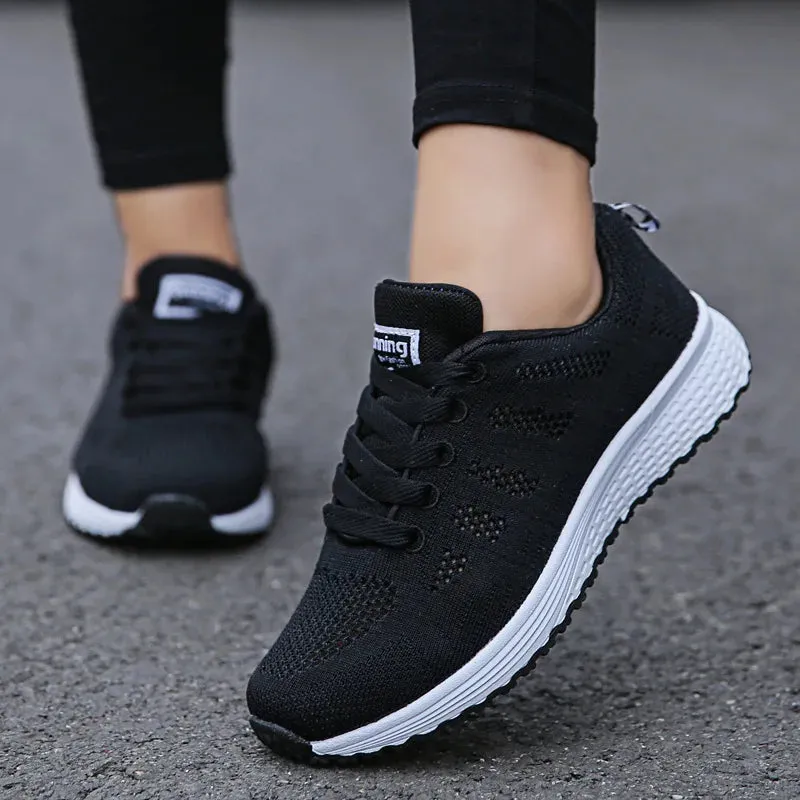 Breathable Women's Flat Mesh Sneakers - 2021 Style