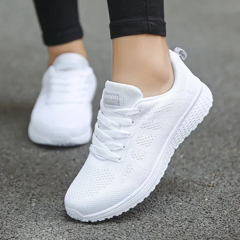 Breathable Women's Flat Mesh Sneakers - 2021 Style