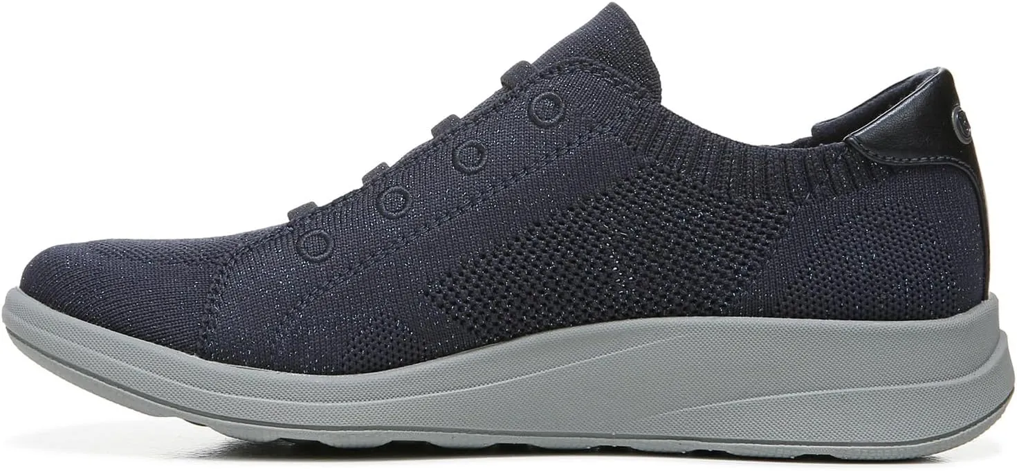 Bzees Womens Golden Knit Slip-On Sneaker