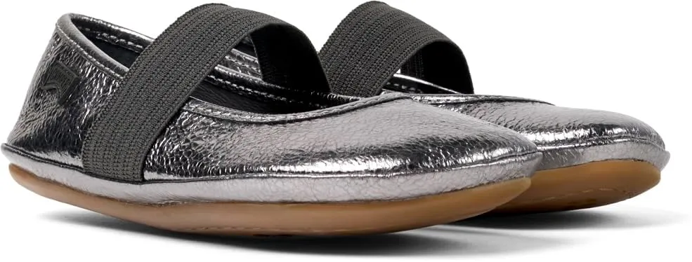 Camper Right Leather Mary Jane Flats for Girls - Ultra-Comfortable Ballerina Shoes with Comfort Footbed, Leather Lining, and Flexible Rubber Outsole
