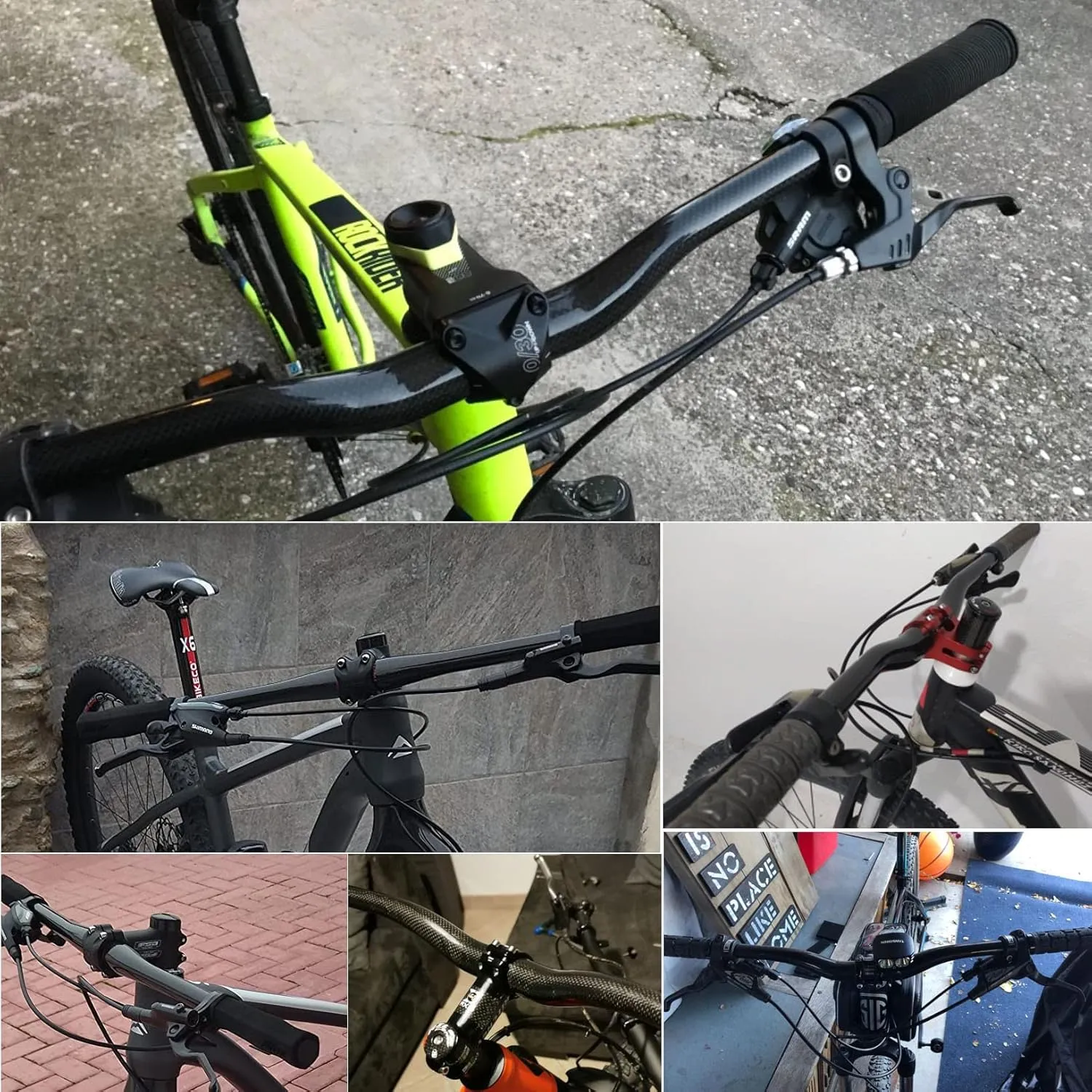 Carbon Handlebars Mountain Bike Handlebars Riser Carbon Fiber Bike Mtb Handlebars 31.8 Mountain Bike Handlebars Lightweight 740mm UD Matte Ultra-light