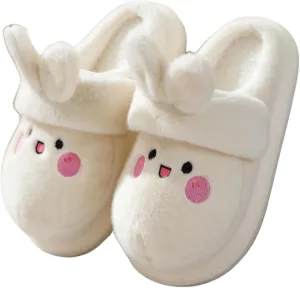 Cartoon Women's Rabbit Slippers - Winter Cute Cotton Warm Home Shoes - Comfortable and Fluffy Animal Slippers