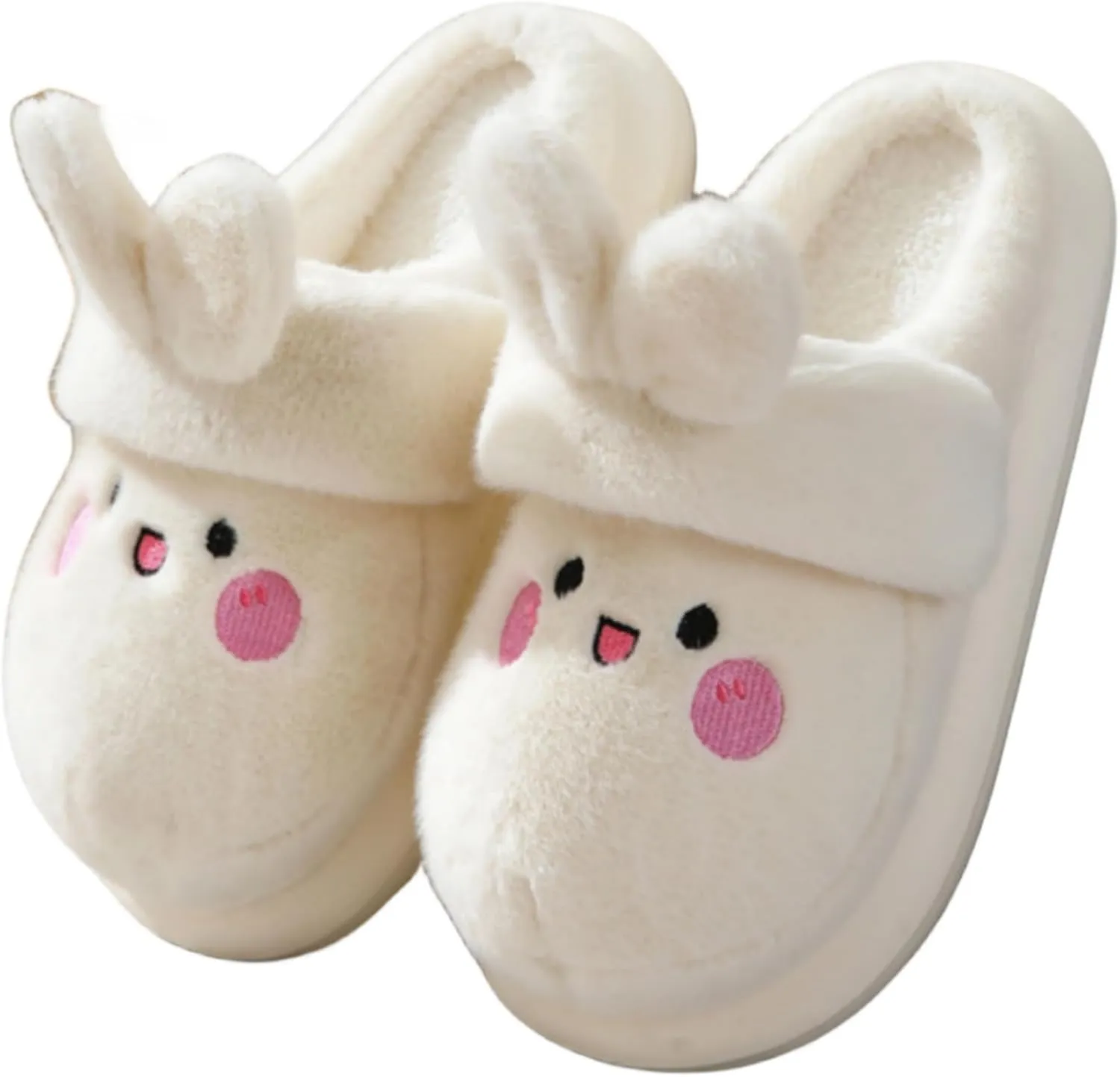 Cartoon Women's Rabbit Slippers - Winter Cute Cotton Warm Home Shoes - Comfortable and Fluffy Animal Slippers