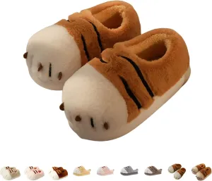 Cat Paw Slippers for Women, Warm Furry Winter House Shoes, Cute Funny 3D Cat Paw Winter Couple Cartoon Slipper